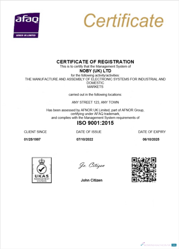 UK Noby Ltd certificate of business registration Word and PDF template